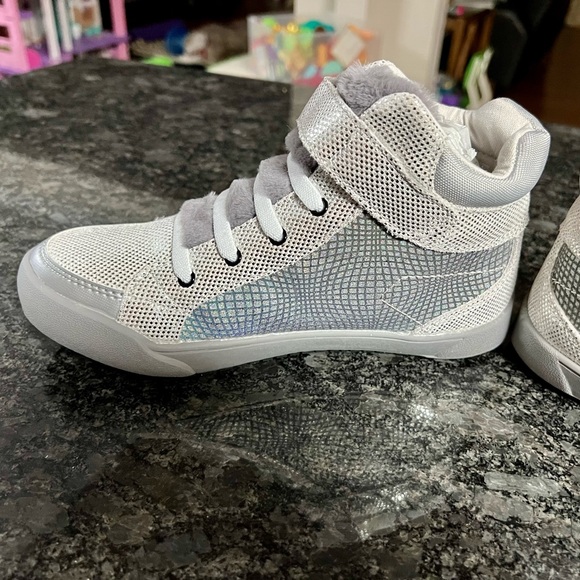 Pediped Logan Flex Silver Hi Tops Big Girl Sz 3.5 NIB - Picture 7 of 14